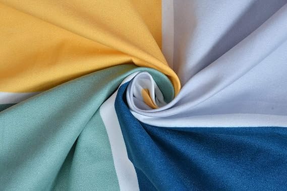 TIB Glace Cotton King Size Bedsheet with 2 Pillow Covers,Bedsheet for Double Bed,90X100 Inches| 140 GSM, Blue Circle Pack of 3,130 TC