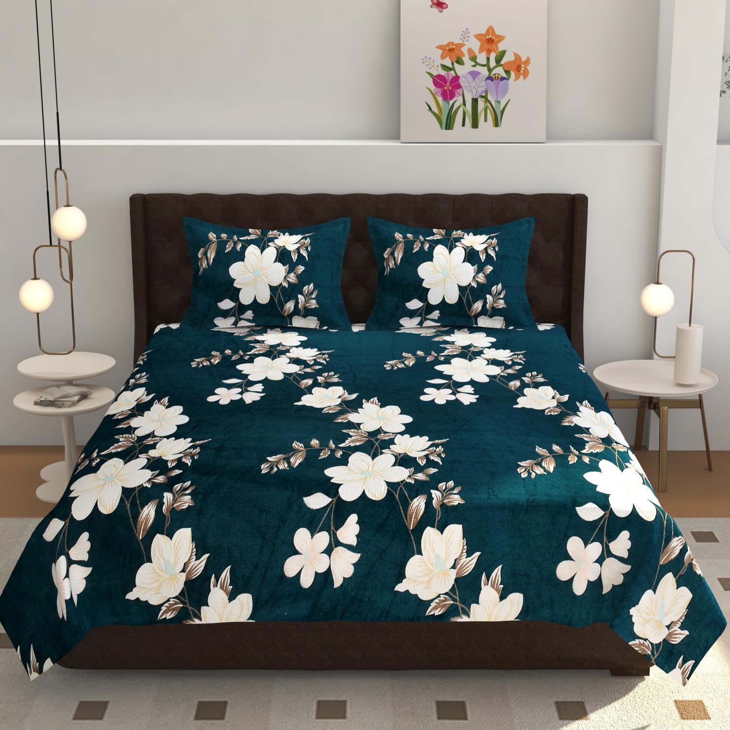 Warm Double Bedsheet with 2 Pillow Covers