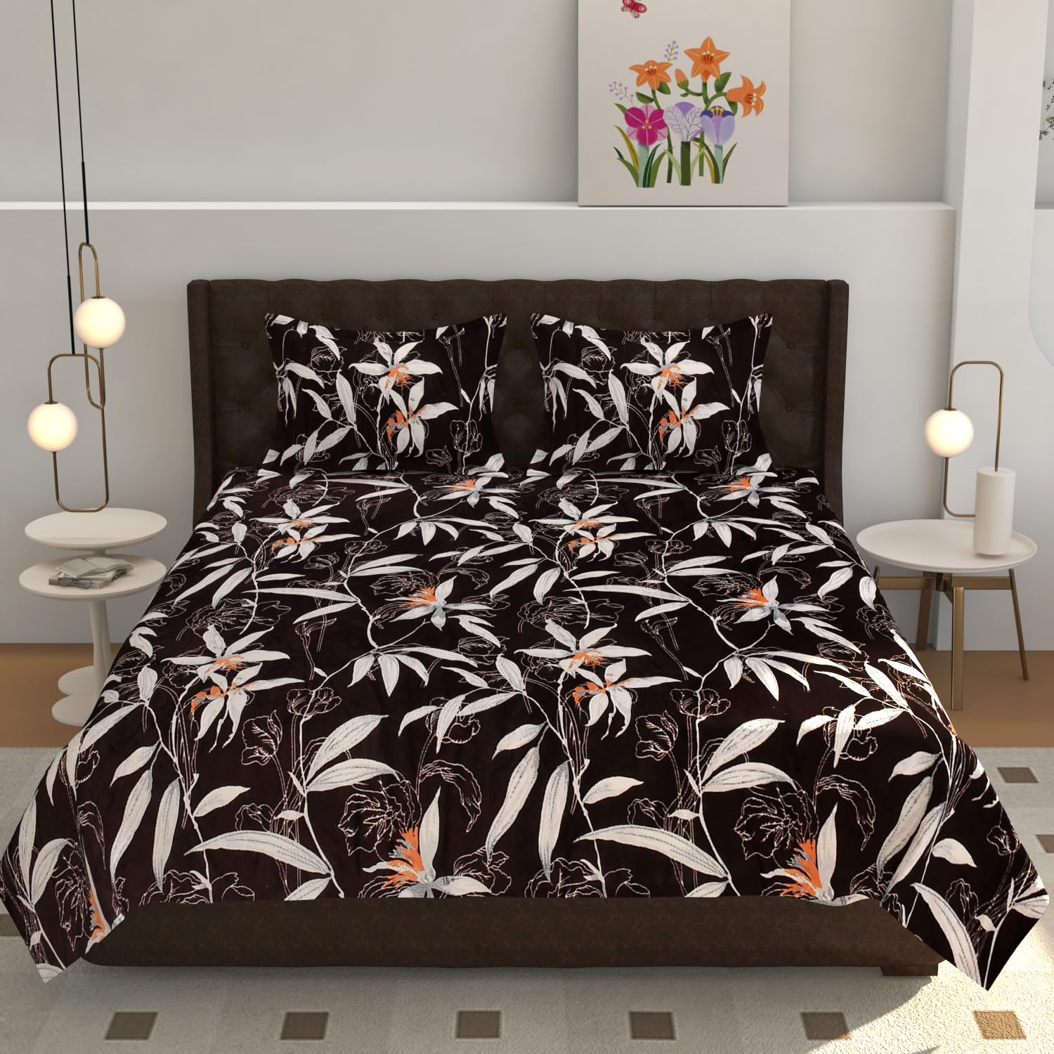 Warm Double Bedsheet with 2 Pillow Covers