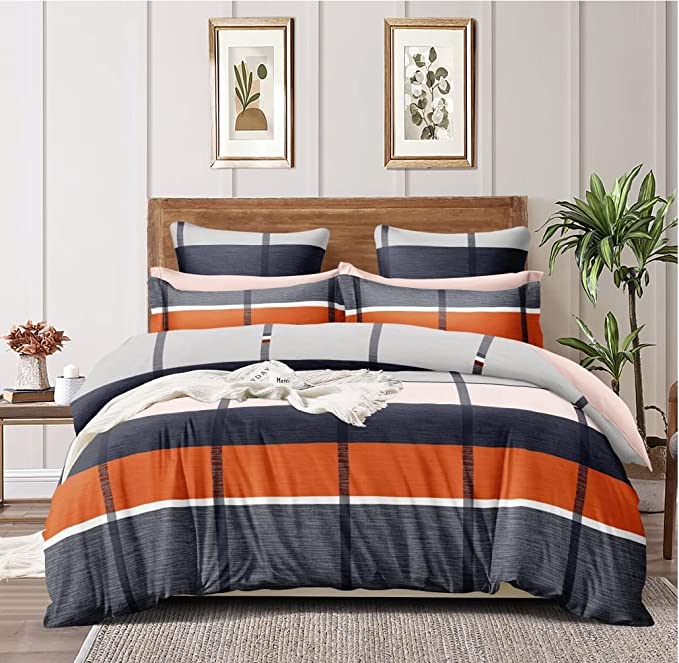 TIB The Intellect Bazaar Glace Cotton AC Comforter Set Single Size Single Bed with 1 Flat bedsheet-60x90 inch and ONE Pillow Covers (Pack of 3)