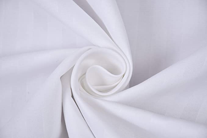 TIB The Intellect Bazaar Satin Cotton AC Comforter Set King Size Double Bed with 1 Elastic Fitted King Size bedsheet-72x78 and Two Pillow Covers (Pack of 4) White