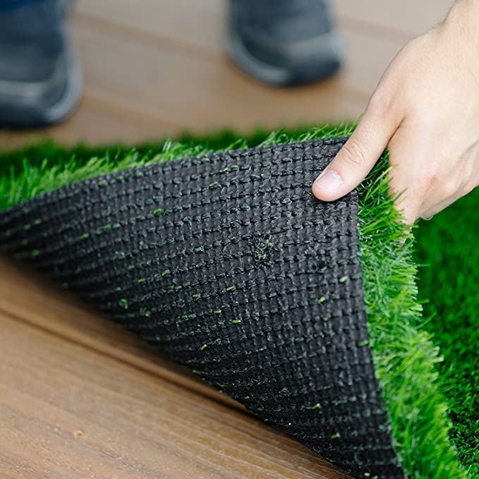 TIB Artificial Grass Mat for Balcony Green Lawn Floor Carpet for Outdoor and Indoor Living Room and Garden Decorations 35-MM