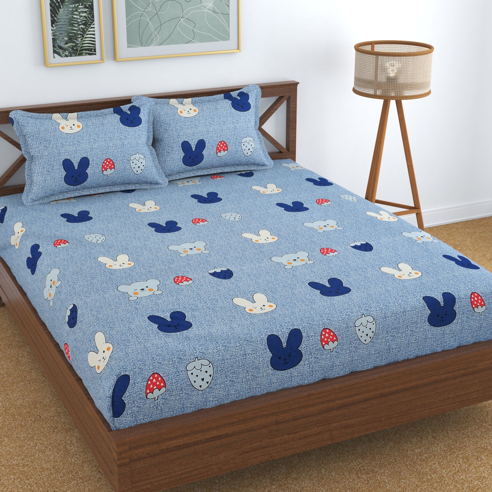 100% Cotton Elastic Fitted Bedsheets